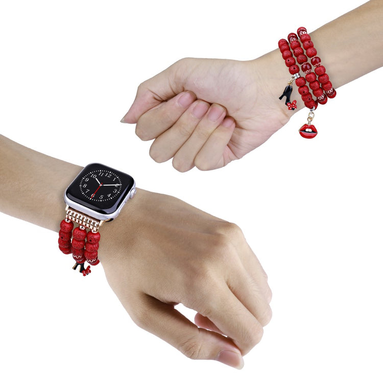 Vildt Flot Metal Og Plastik Universal Rem passer til Apple Smartwatch - Rød#serie_2