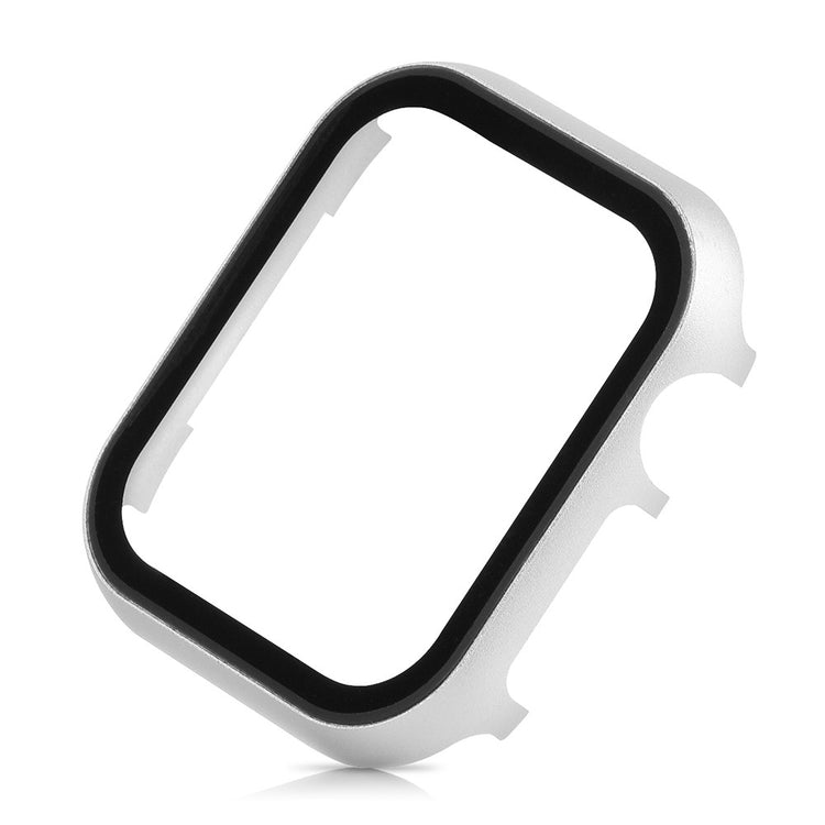 Super Fed Universal Cover med Skærmbeskytter i Metal og Hærdet Glas passer til Apple Smartwatch - Sølv#serie_2