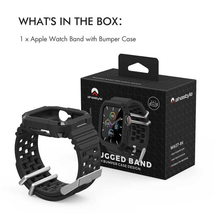 Vildt Holdbart Silikone Universal Rem passer til Apple Smartwatch - Sort#serie_1