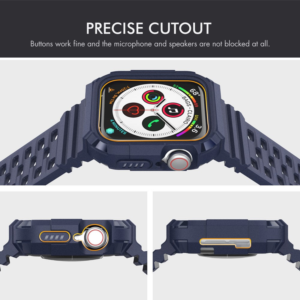 Vildt Holdbart Silikone Universal Rem passer til Apple Smartwatch - Blå#serie_3