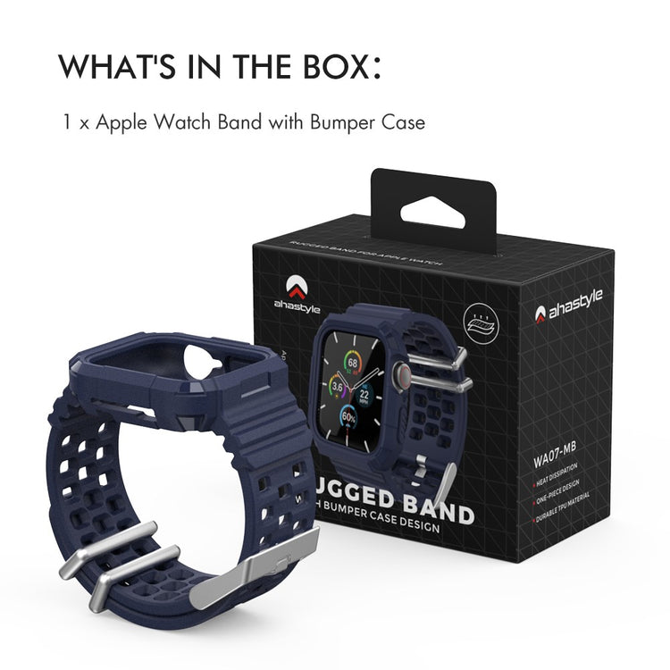Vildt Holdbart Silikone Universal Rem passer til Apple Smartwatch - Blå#serie_3