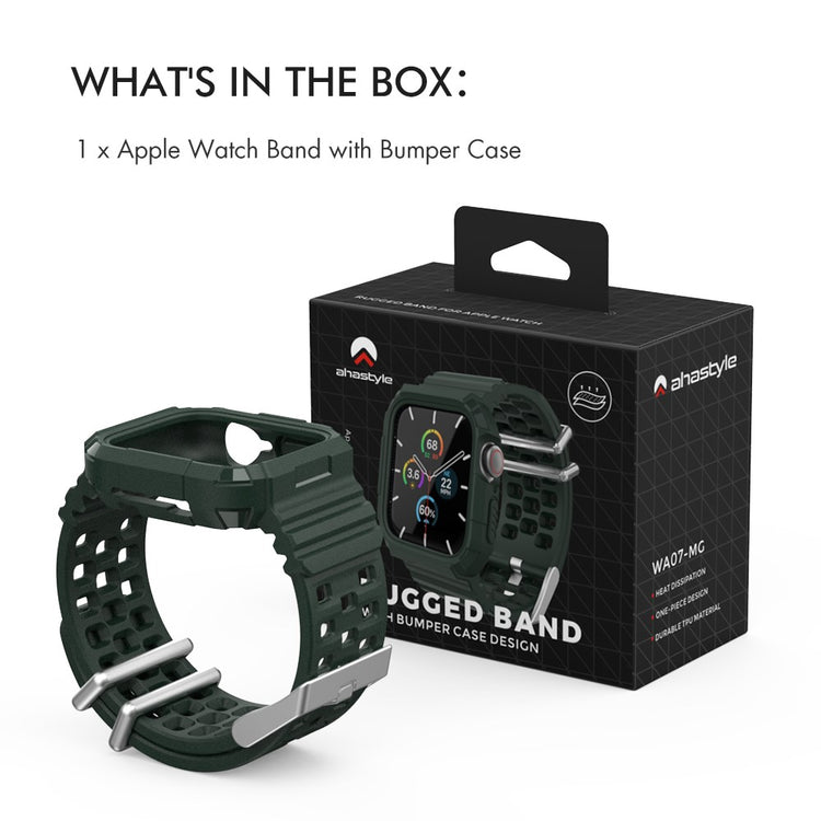 Vildt Holdbart Silikone Universal Rem passer til Apple Smartwatch - Grøn#serie_4