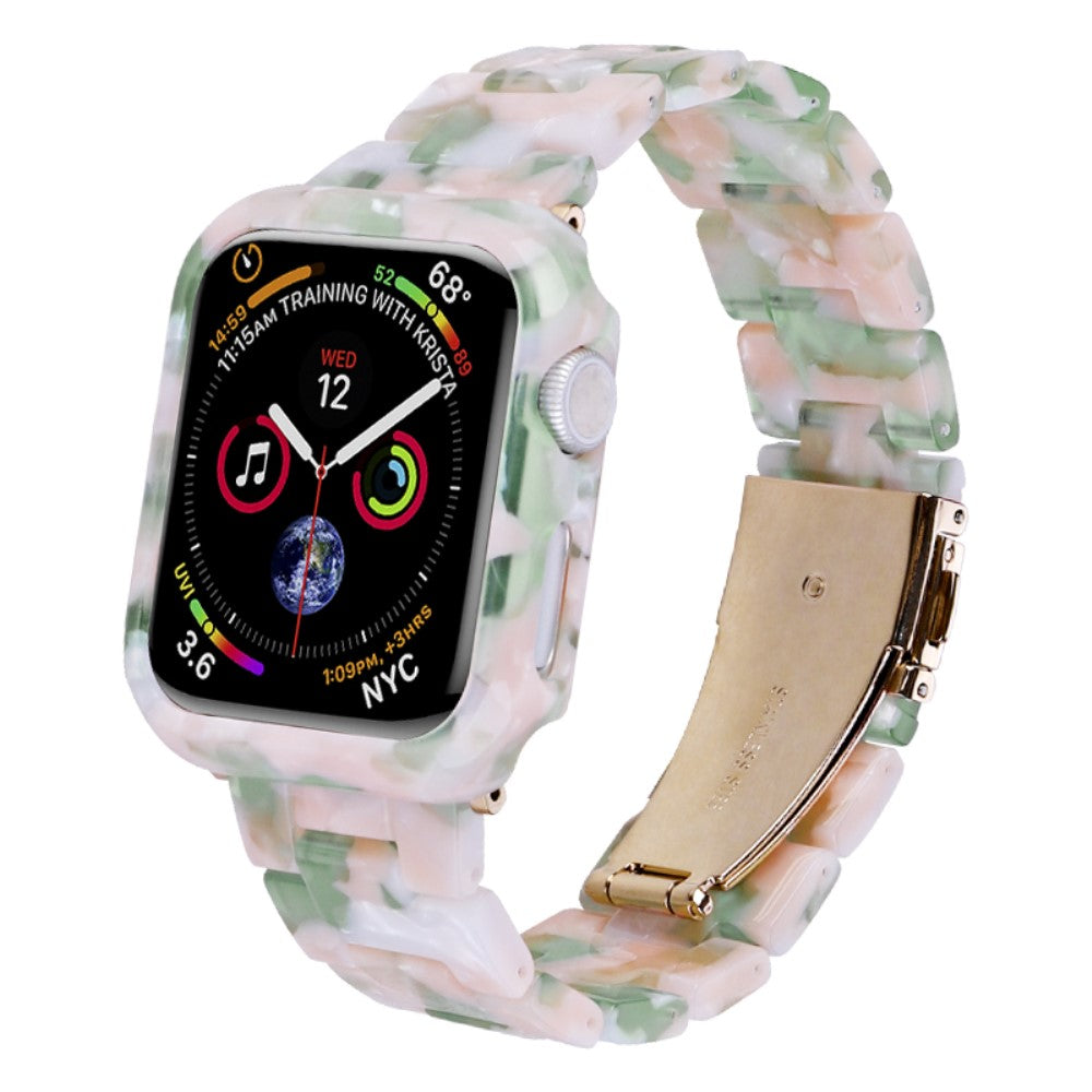 Flot Metal Og Plastik Universal Rem passer til Apple Smartwatch - Pink#serie_4