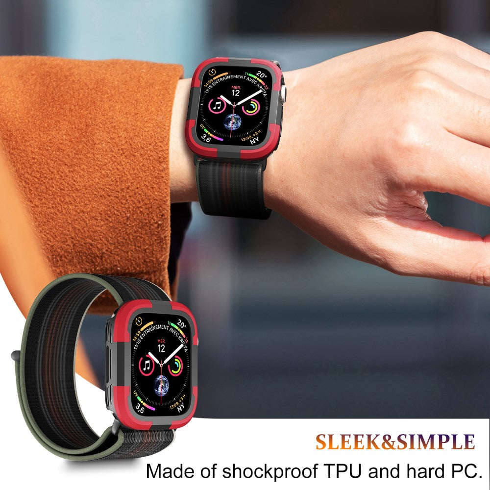Beskyttende Silikone Universal Bumper passer til Apple Smartwatch - Rød#serie_3