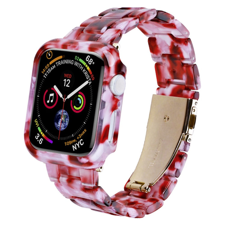 Fortrinligt Metal Og Plastik Universal Rem passer til Apple Smartwatch - Rød#serie_10