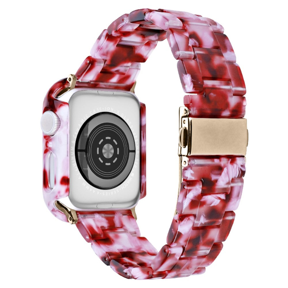 Fortrinligt Metal Og Plastik Universal Rem passer til Apple Smartwatch - Rød#serie_10