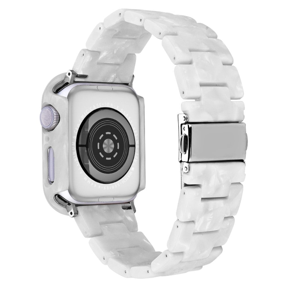 Fortrinligt Metal Og Plastik Universal Rem passer til Apple Smartwatch - Hvid#serie_11