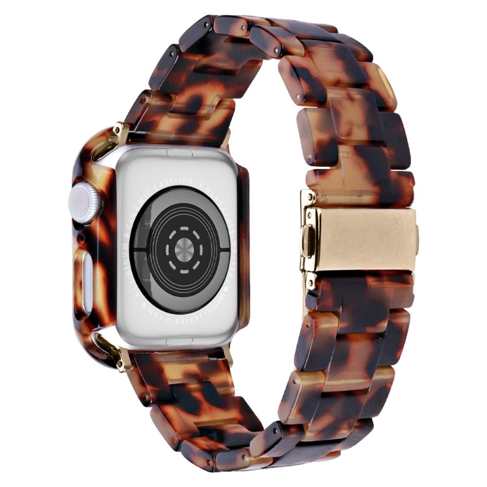 Fortrinligt Metal Og Plastik Universal Rem passer til Apple Smartwatch - Brun#serie_2