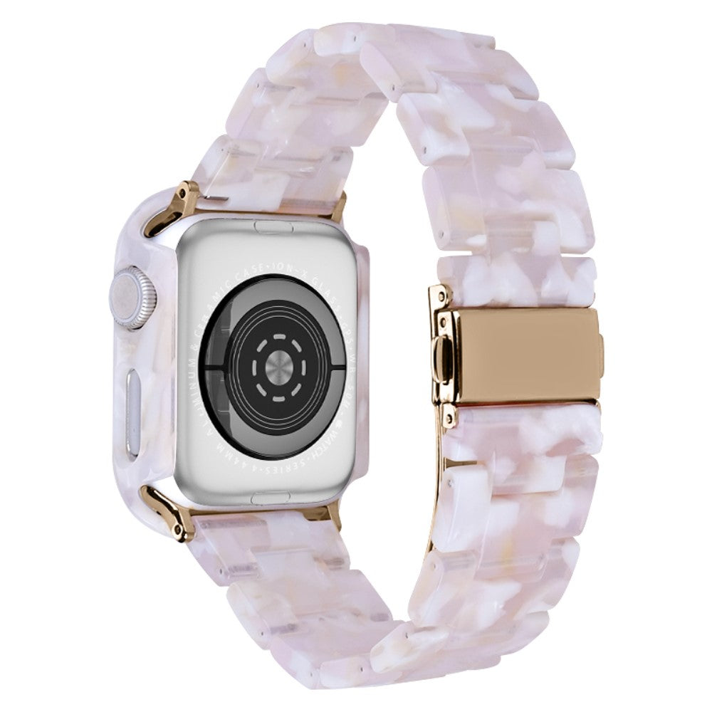 Fortrinligt Metal Og Plastik Universal Rem passer til Apple Smartwatch - Pink#serie_3