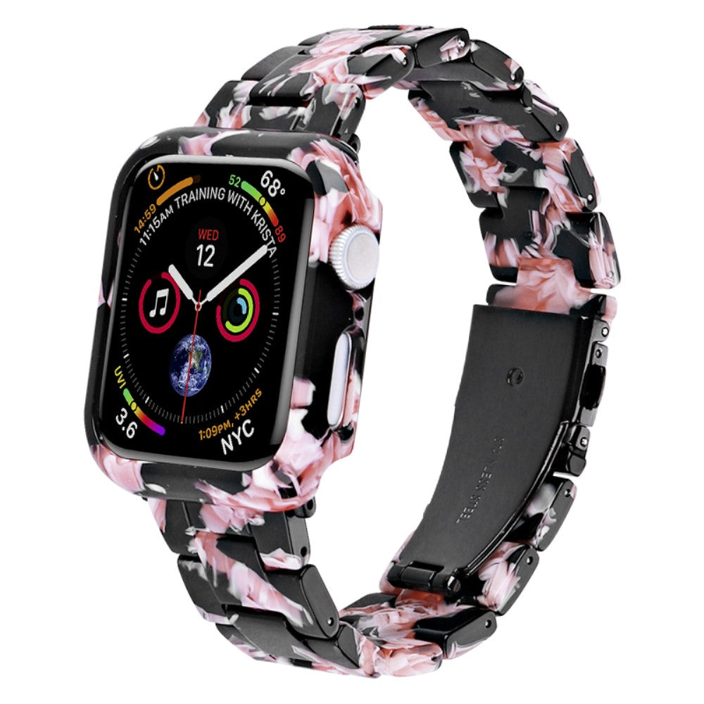 Fortrinligt Metal Og Plastik Universal Rem passer til Apple Smartwatch - Pink#serie_5