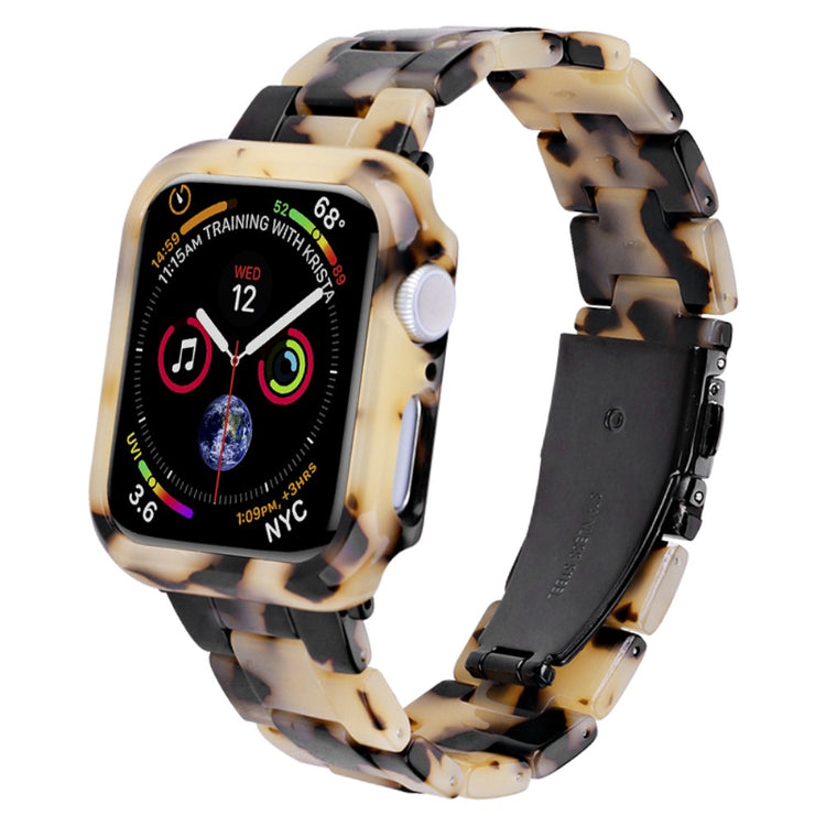 Fortrinligt Metal Og Plastik Universal Rem passer til Apple Smartwatch - Brun#serie_8