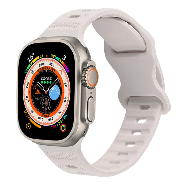 Vildt Pænt Silikone Universal Rem passer til Apple Smartwatch - Hvid#serie_13