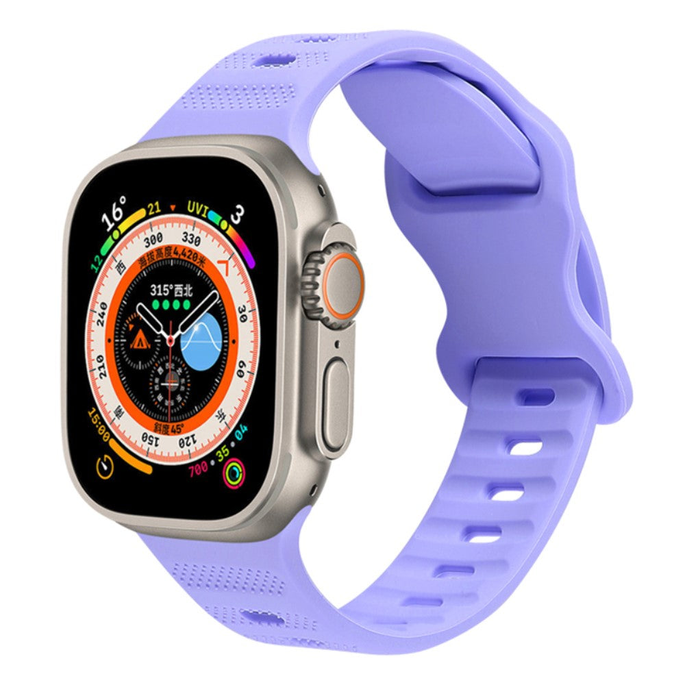 Vildt Pænt Silikone Universal Rem passer til Apple Smartwatch - Lilla#serie_14