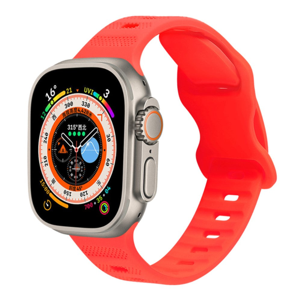 Vildt Pænt Silikone Universal Rem passer til Apple Smartwatch - Rød#serie_2