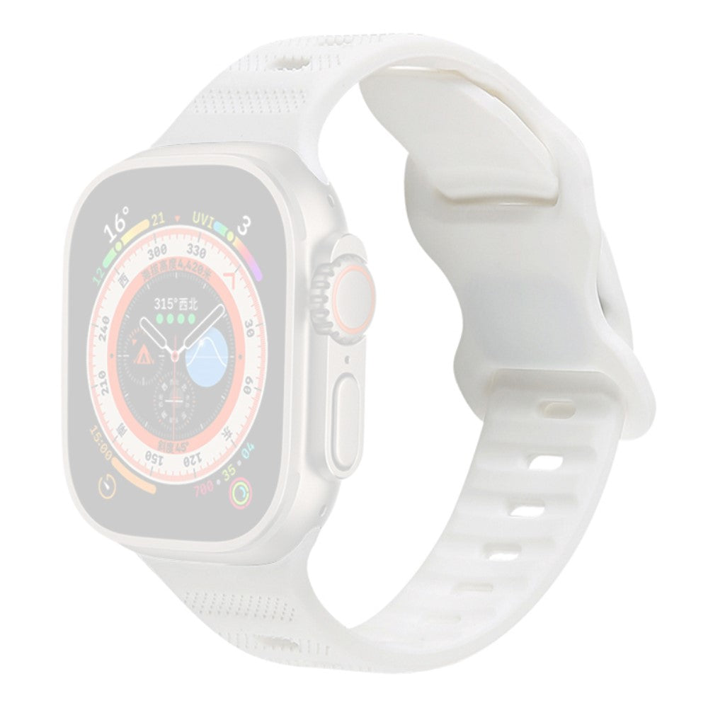 Vildt Pænt Silikone Universal Rem passer til Apple Smartwatch - Hvid#serie_4