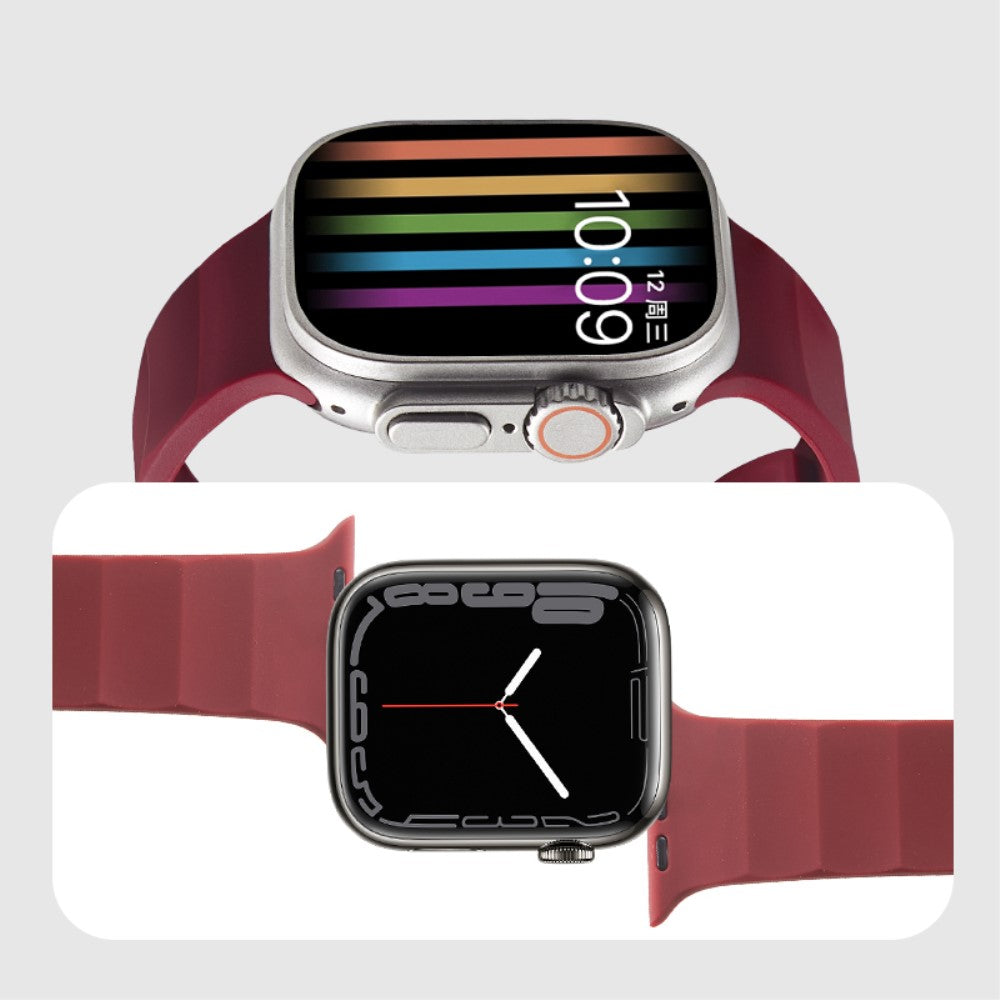 Mega Elegant Silikone Universal Rem passer til Apple Smartwatch - Rød#serie_1