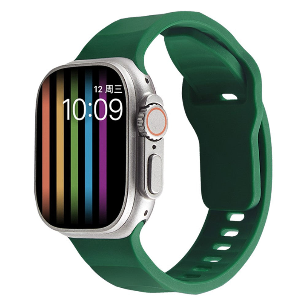 Mega Elegant Silikone Universal Rem passer til Apple Smartwatch - Grøn#serie_10