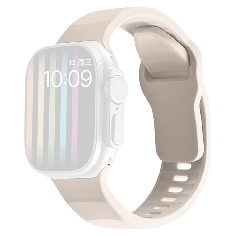 Apple Watch Series 9 45mm / Ultra 2 wavy style silicone strap - Starlight#serie_12