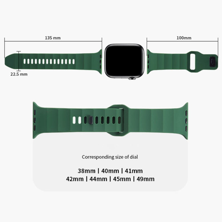 Mega Elegant Silikone Universal Rem passer til Apple Smartwatch - Orange#serie_4