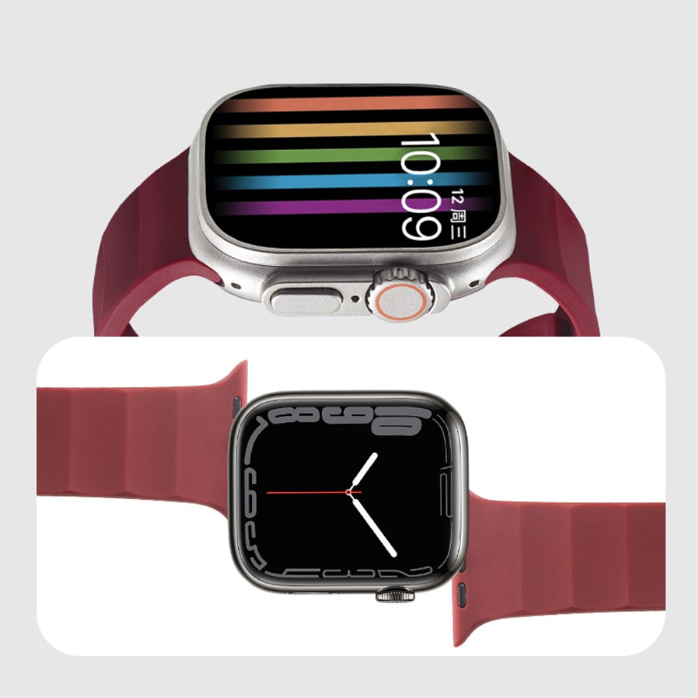 Mega Elegant Silikone Universal Rem passer til Apple Smartwatch - Sort#serie_7
