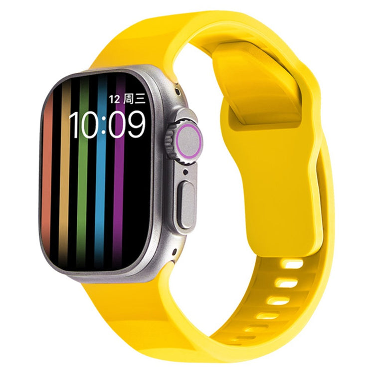 Mega Elegant Silikone Universal Rem passer til Apple Smartwatch - Gul#serie_9