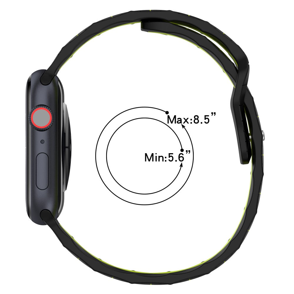 Apple Watch Series 9 45mm / Ultra 2 football pattern silicone strap - White+Black#serie_2