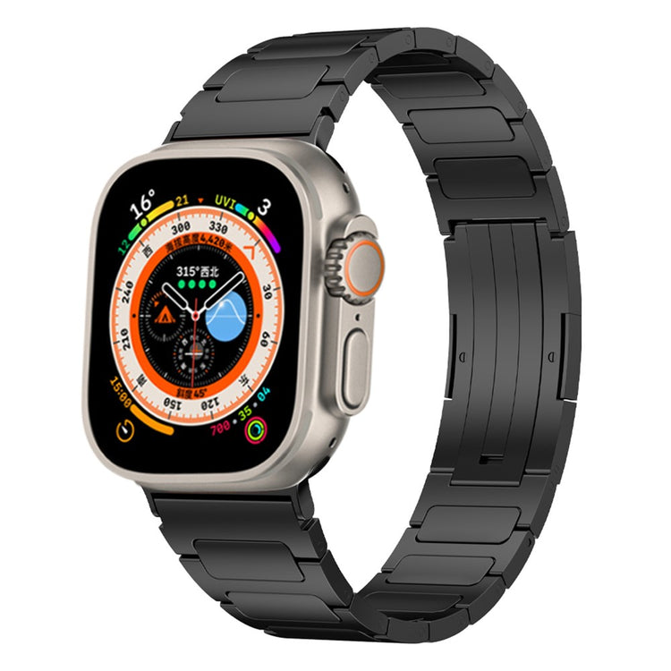 Godt Metal Universal Rem passer til Apple Smartwatch - Sort#serie_3