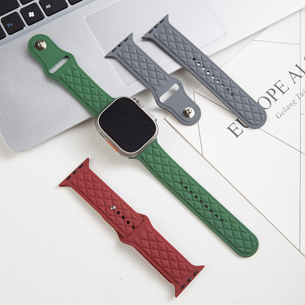 Fantastisk Silikone Universal Rem passer til Apple Smartwatch - Blå#serie_11