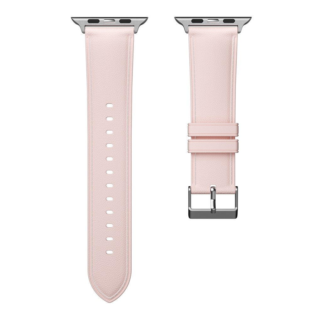 Elegant Metal Og Kunstlæder Universal Rem passer til Apple Smartwatch - Pink#serie_2