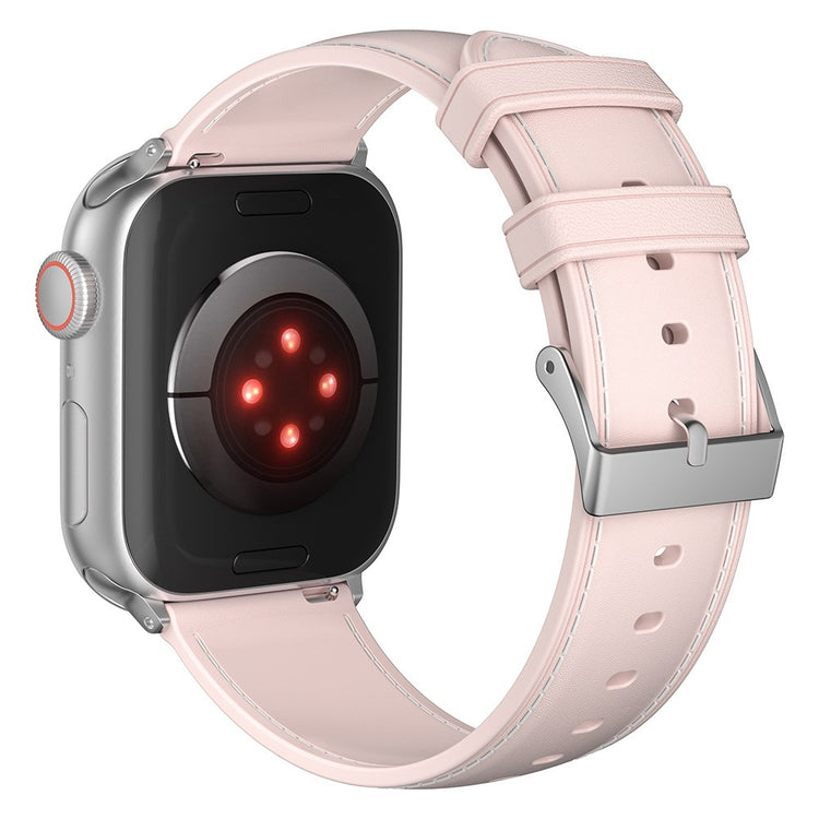 Elegant Metal Og Kunstlæder Universal Rem passer til Apple Smartwatch - Pink#serie_2