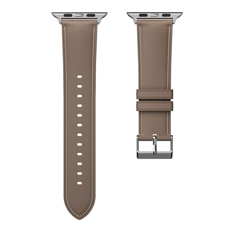 Elegant Metal Og Kunstlæder Universal Rem passer til Apple Smartwatch - Sølv#serie_3