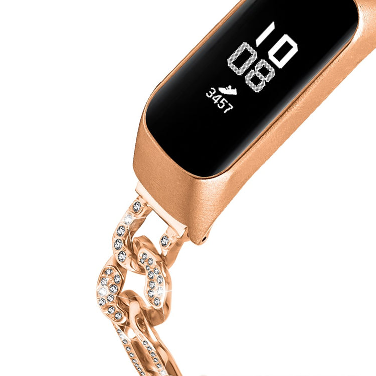 Meget Cool Metal Og Rhinsten Rem passer til Samsung Galaxy Fit-e - Pink#serie_2