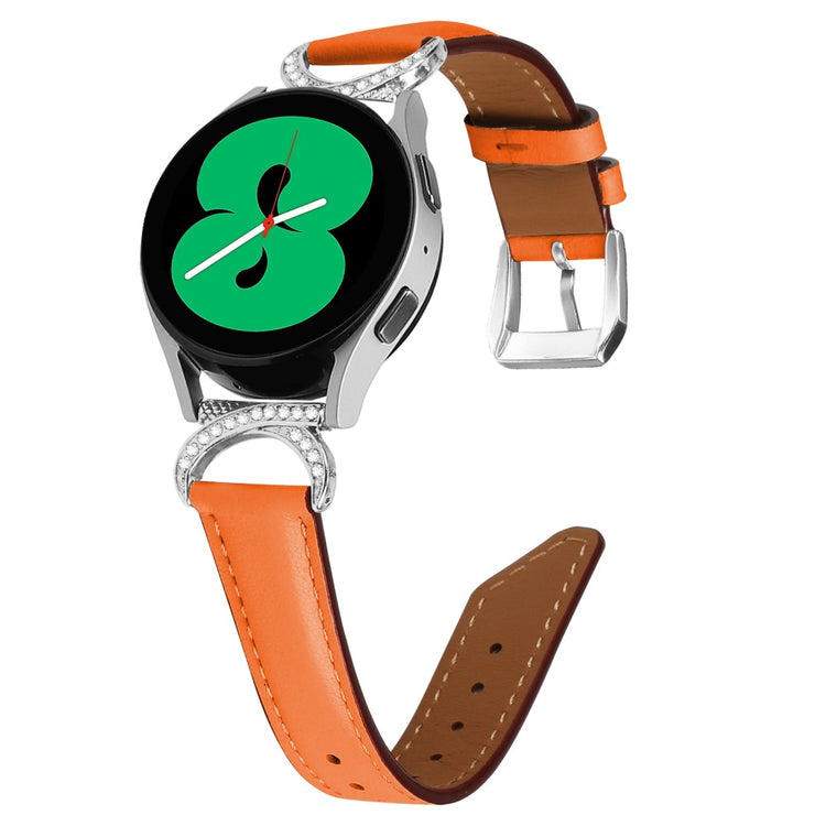 Meget Smuk Kunstlæder Universal Rem passer til Samsung Smartwatch - Orange#serie_1
