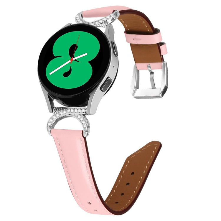 Meget Smuk Kunstlæder Universal Rem passer til Samsung Smartwatch - Pink#serie_2