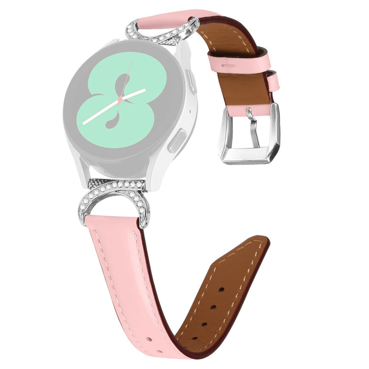 Meget Smuk Kunstlæder Universal Rem passer til Samsung Smartwatch - Pink#serie_2