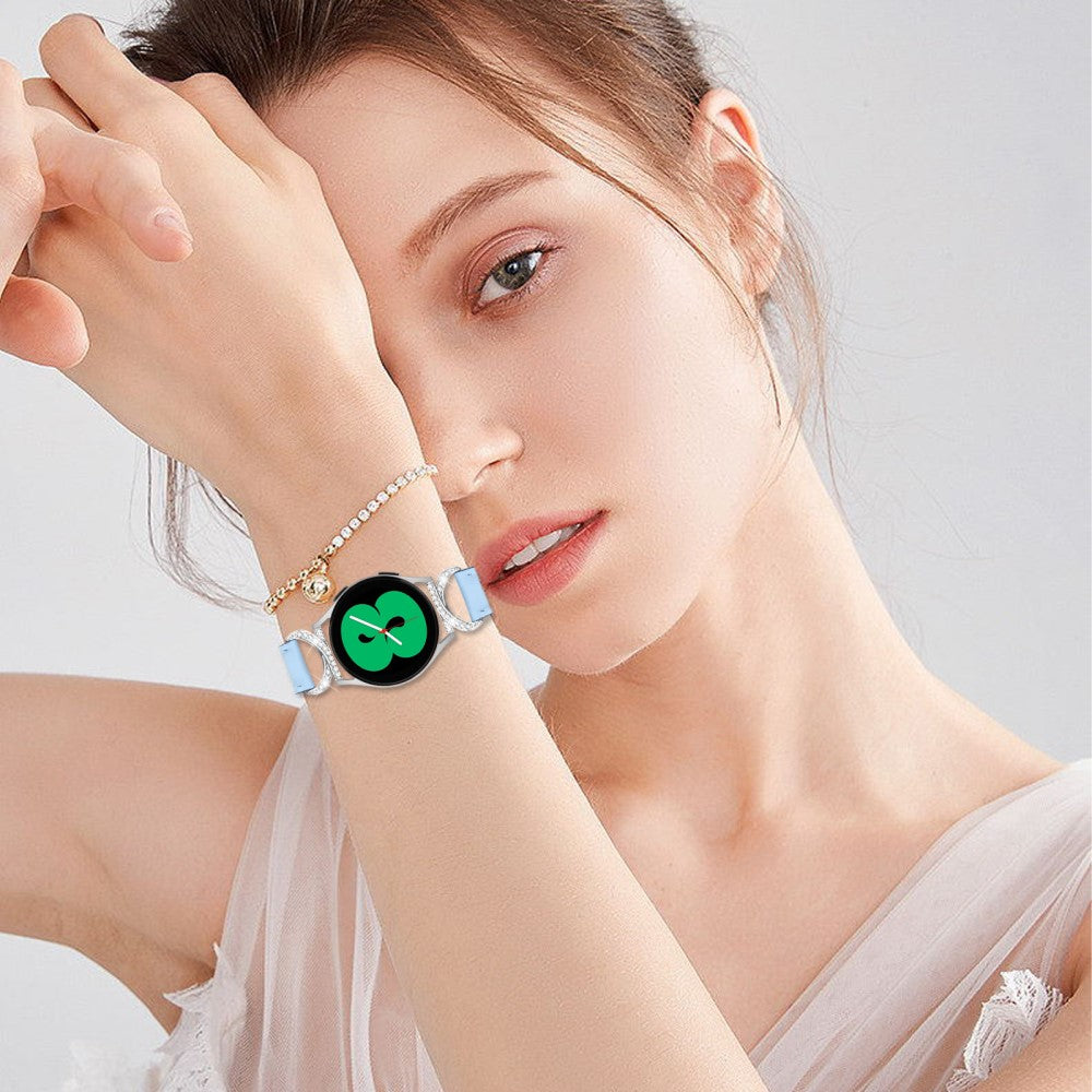 Meget Smuk Kunstlæder Universal Rem passer til Samsung Smartwatch - Blå#serie_4