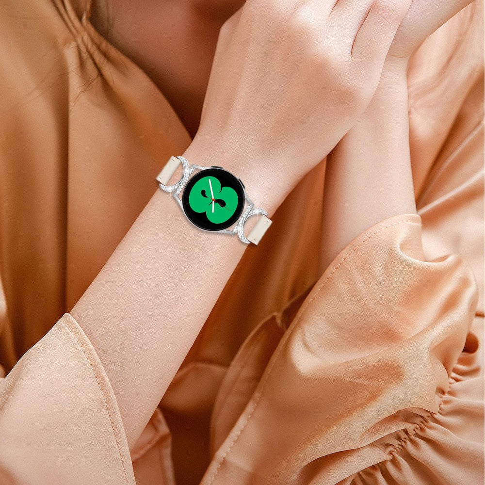 Meget Smuk Kunstlæder Universal Rem passer til Samsung Smartwatch - Hvid#serie_5