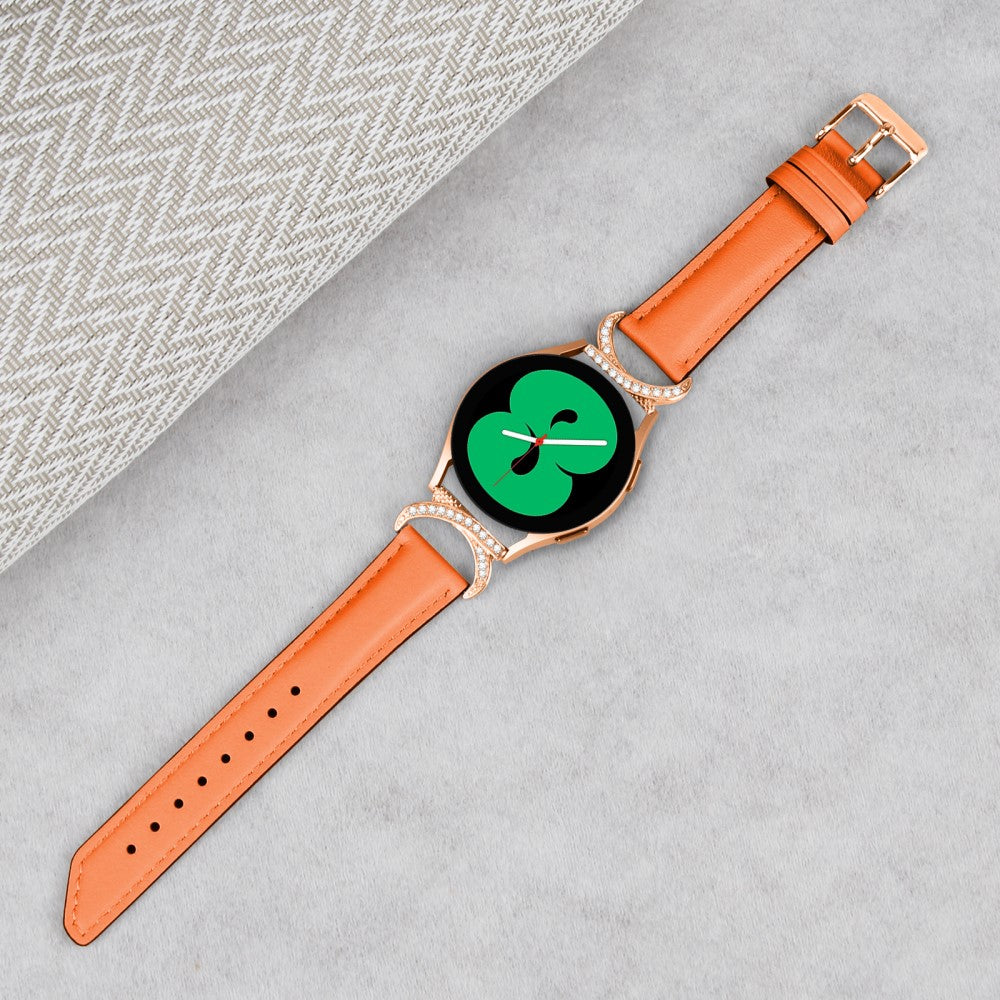 Vildt Holdbart Kunstlæder Universal Rem passer til Samsung Smartwatch - Orange#serie_1