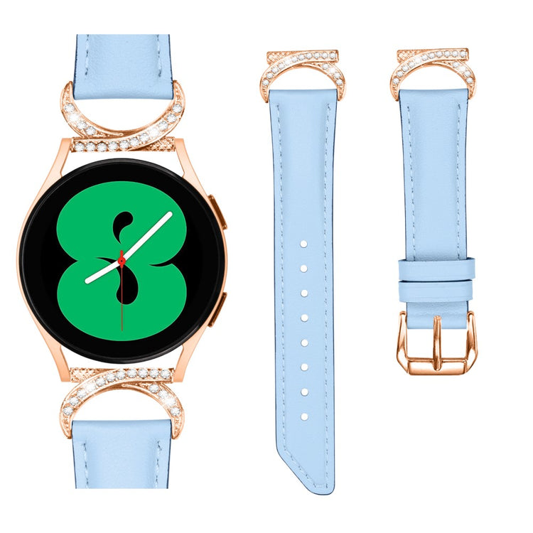 Vildt Holdbart Kunstlæder Universal Rem passer til Samsung Smartwatch - Blå#serie_4