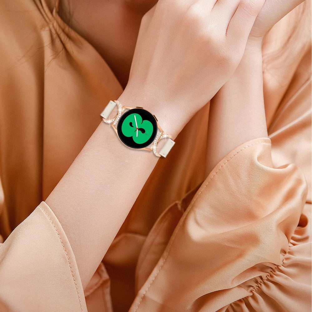 Vildt Holdbart Kunstlæder Universal Rem passer til Samsung Smartwatch - Hvid#serie_5