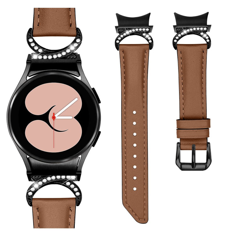 Rigtigt Nydelig Kunstlæder Universal Rem passer til Samsung Smartwatch - Brun#serie_6