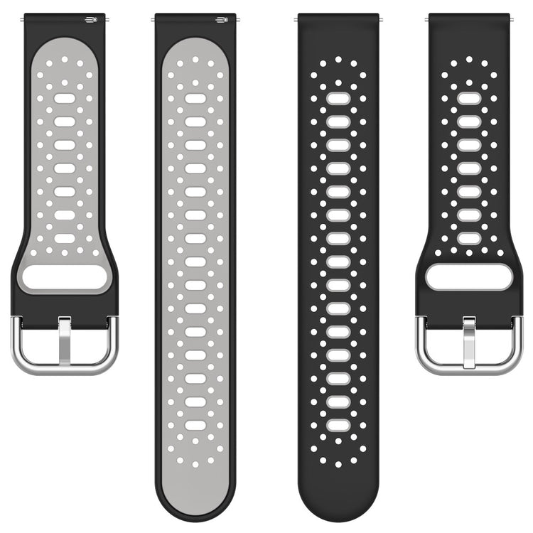 Super Holdbart Silikone Universal Rem passer til Samsung Smartwatch - Sølv#serie_1