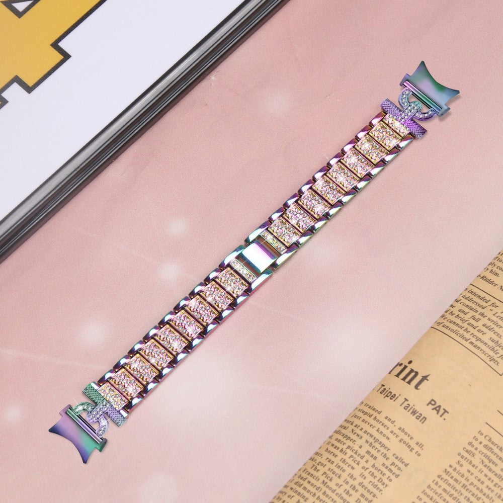 Smuk Metal Og Rhinsten Universal Rem passer til Samsung Smartwatch - Flerfarvet#serie_4