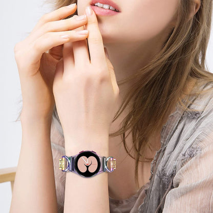 Smuk Metal Og Rhinsten Universal Rem passer til Samsung Smartwatch - Flerfarvet#serie_4