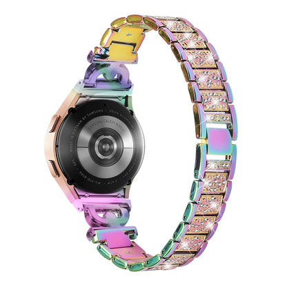 Smuk Metal Og Rhinsten Universal Rem passer til Samsung Smartwatch - Flerfarvet#serie_4