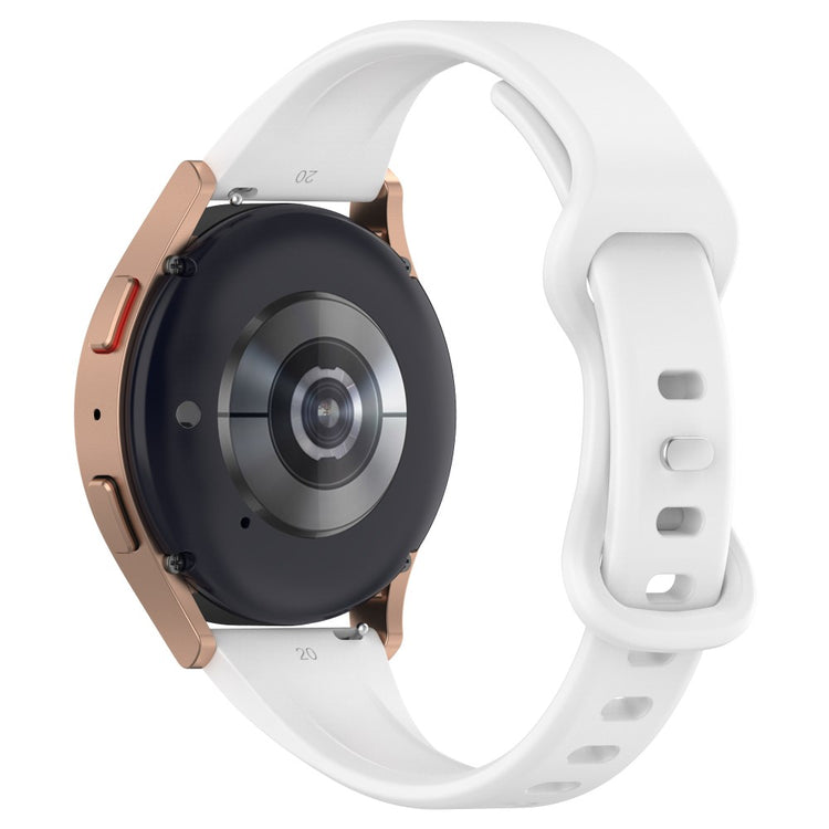 Rigtigt Rart Silikone Universal Rem passer til Smartwatch - Hvid#serie_2