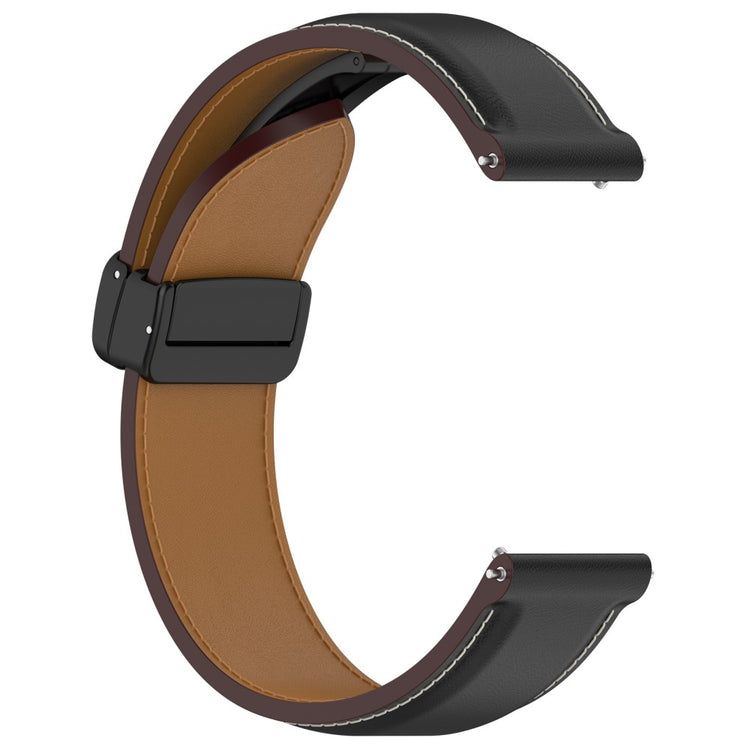 Vildt Godt Ægte Læder Universal Rem passer til Samsung Smartwatch - Sort#serie_1