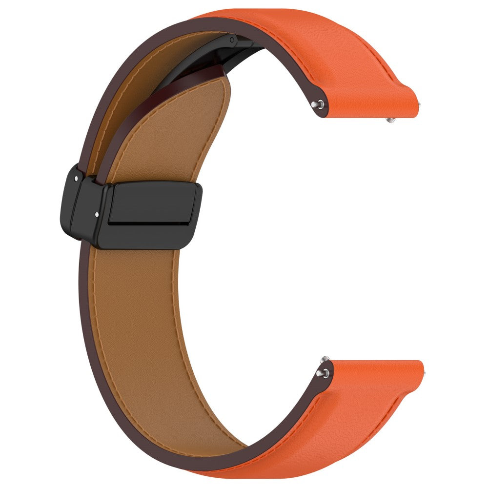 Vildt Godt Ægte Læder Universal Rem passer til Samsung Smartwatch - Orange#serie_2