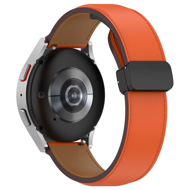 Vildt Godt Ægte Læder Universal Rem passer til Samsung Smartwatch - Orange#serie_2