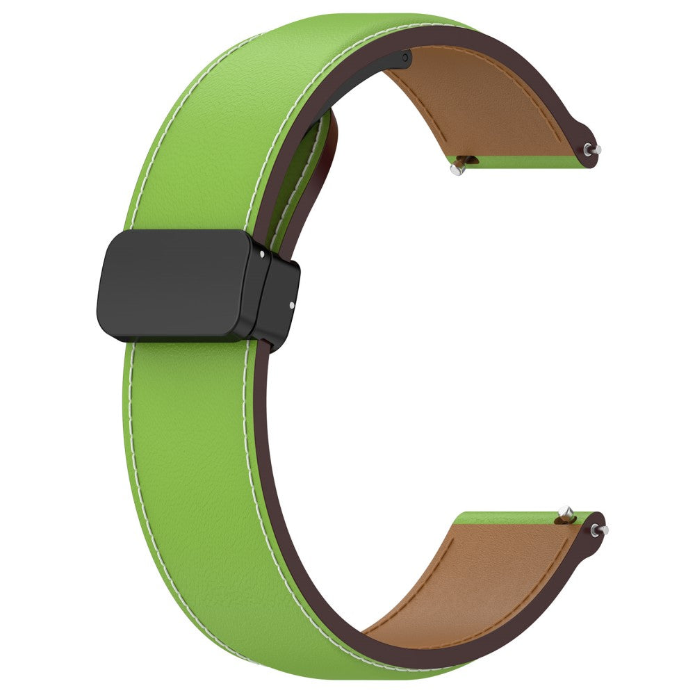 Vildt Godt Ægte Læder Universal Rem passer til Samsung Smartwatch - Grøn#serie_4